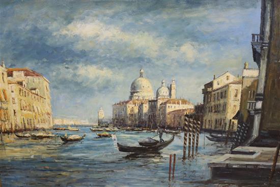 Italian School View of The Grand Canal, Venice 60 x 90cm